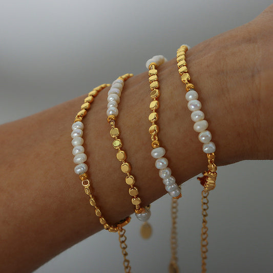 Gold & Pearl Bracelet