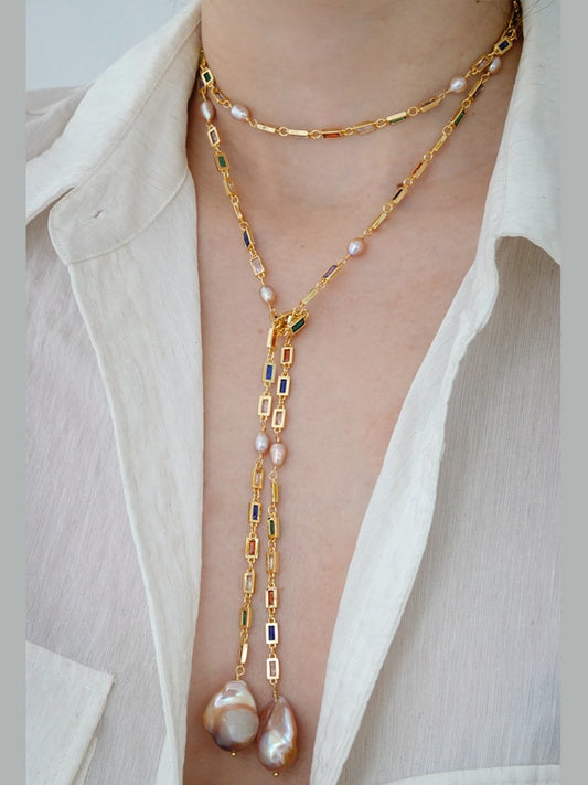 Margo Luxury Colorful Pearl Necklace